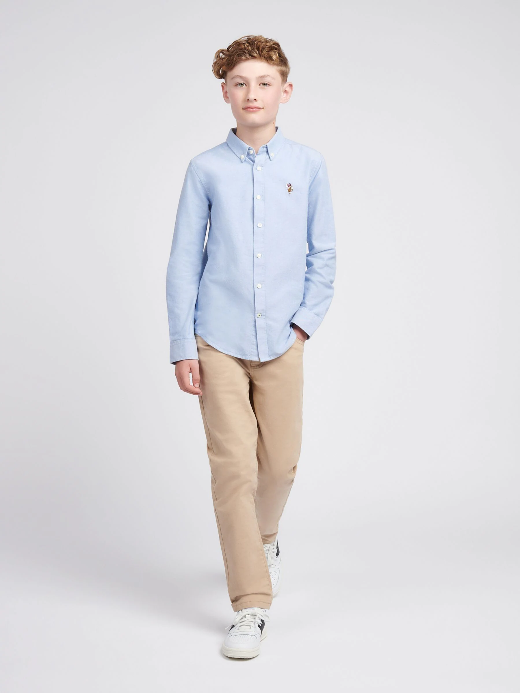 Blauw - U.S. Polo Assn Boys Oxford Shirt