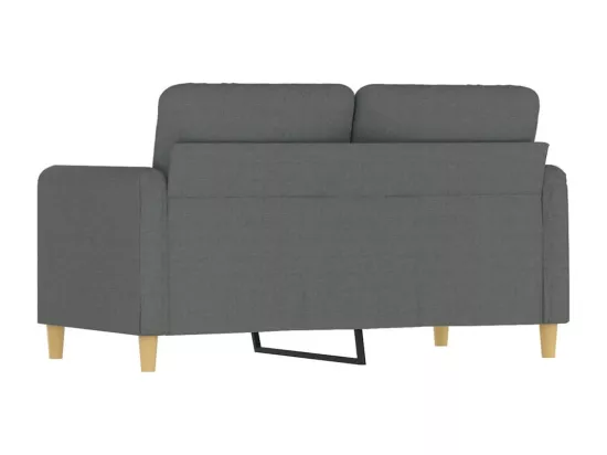 Canapé à 2 places Gris foncé 120 cm Tissu