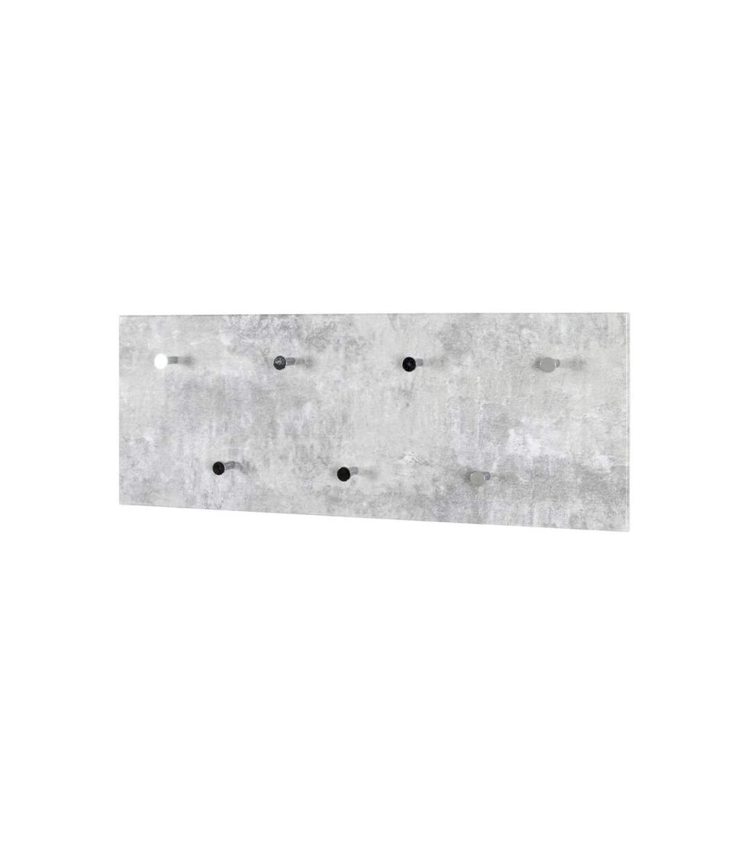 Paris Prix - Patère Murale 7 Crochets Déco béton 80cm Gris