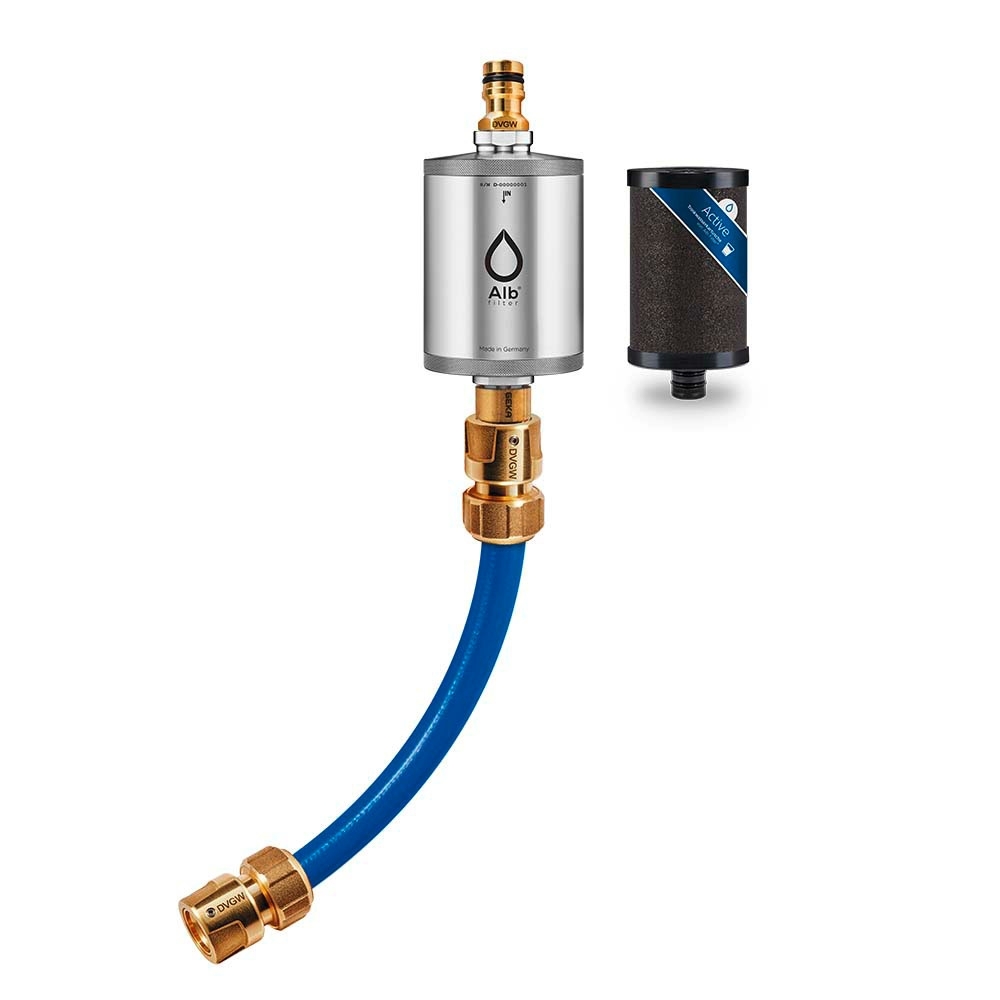 Alb Filter® MOBIL Active Trinkwasserfilter Mit GEKA Anschluss Edelstahl Natur
