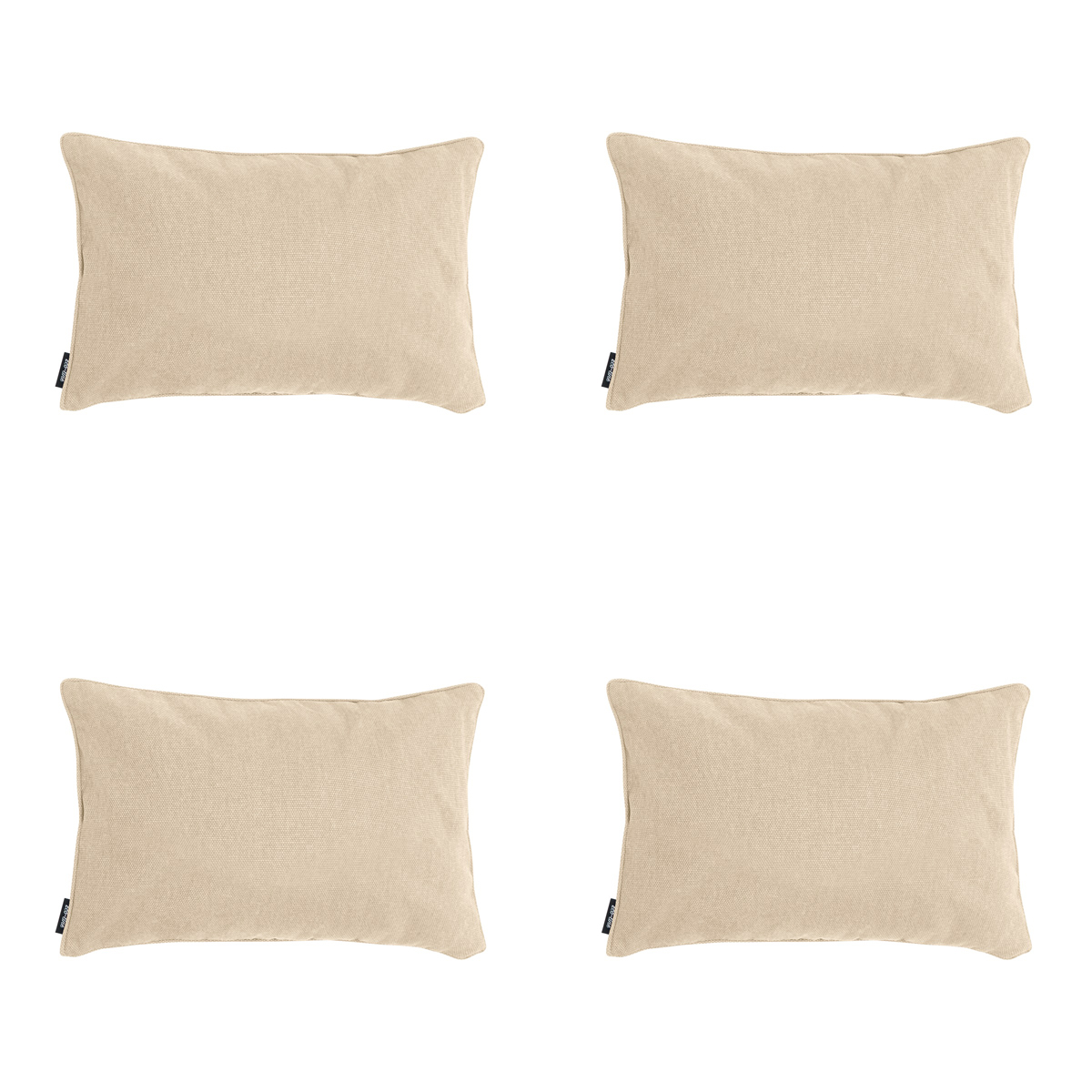 Madison Beige canvas eco+ Sierkussen - Set van 4