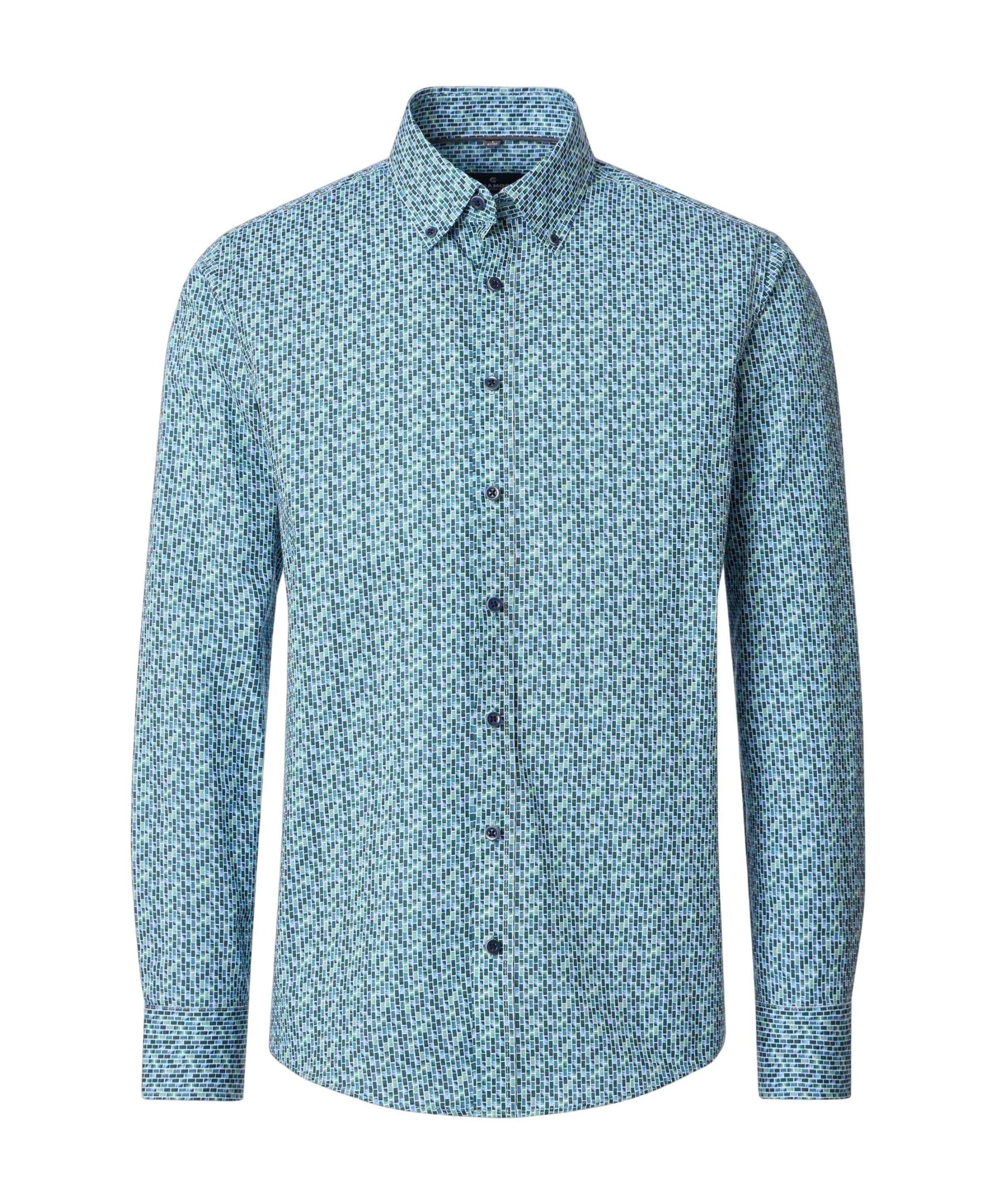 CASAMODA Heren overhemd lange mouw blauw