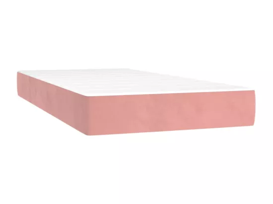 Sommier tapissier avec matelas et LED Rose 90x190 cm Velours