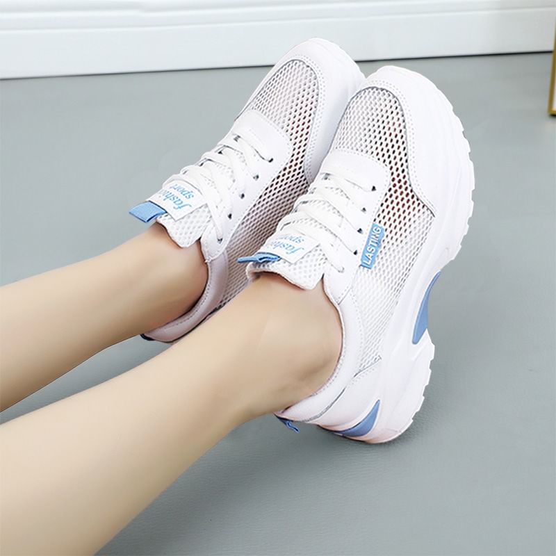 caneik - Veterschoenen met mesh paneel en letters