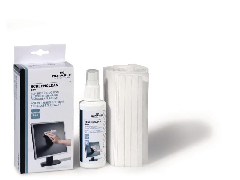 DURABLE Reinigungsspray Screenclean Set 125 ml Reinigungsspray