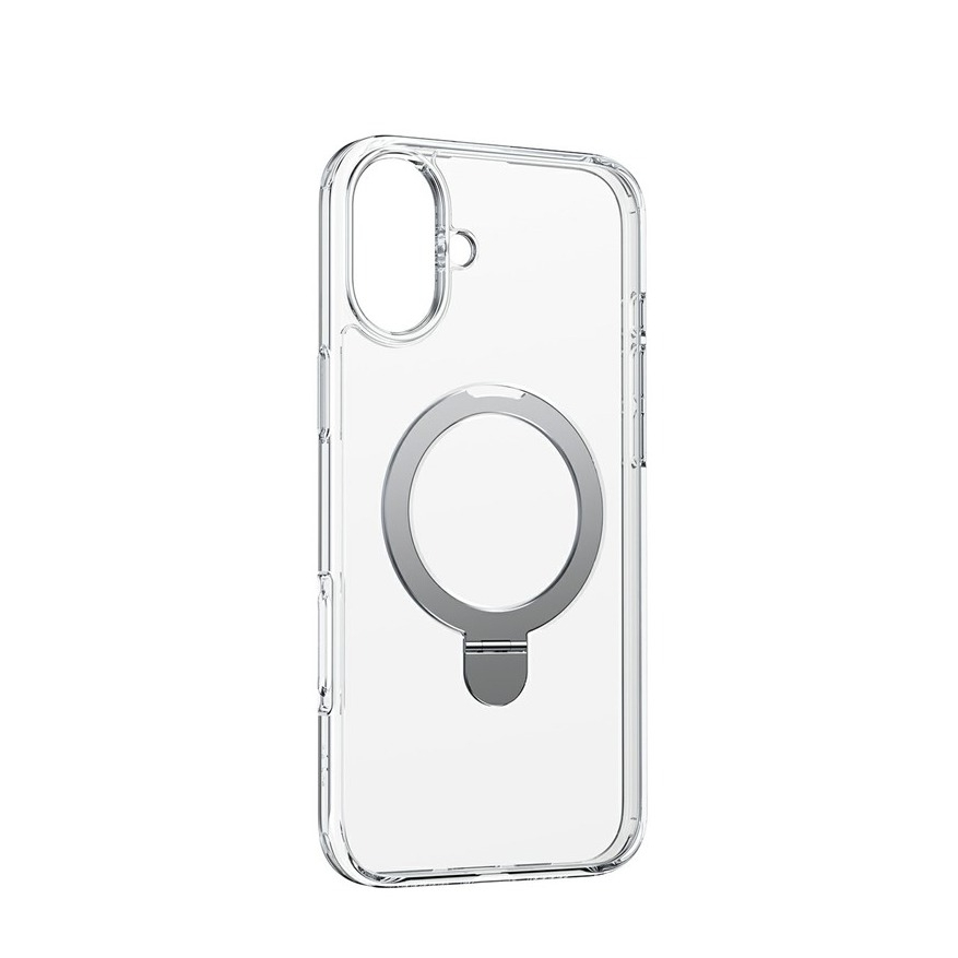 iPhone 16 MagSafe Hybrid Hardcase Hülle Ring Stand   Kickstand - Transparent