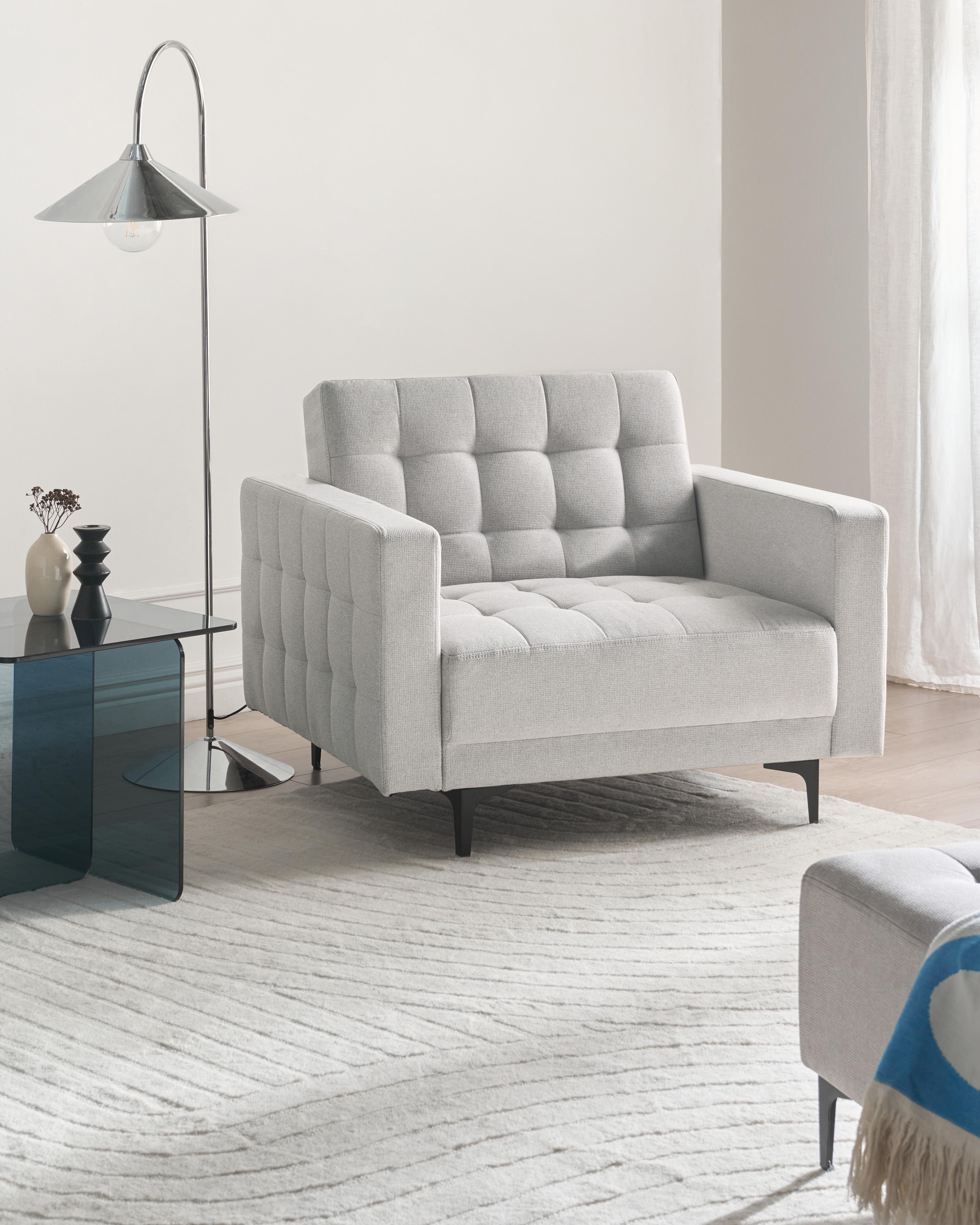 Fauteuil ABERDEEN Stof Lichtgrijs