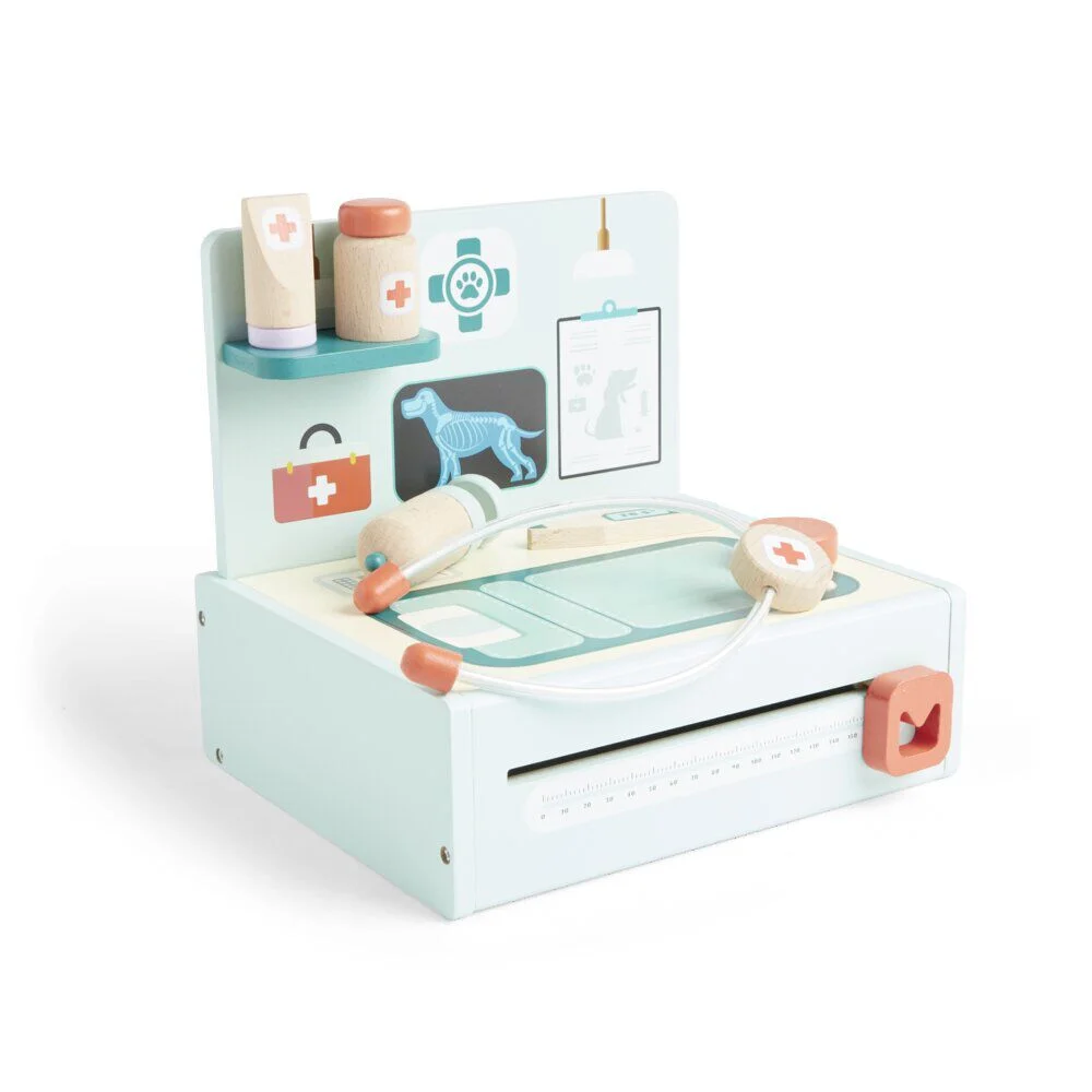 Set Docteur en bois avec accessoires L30cm