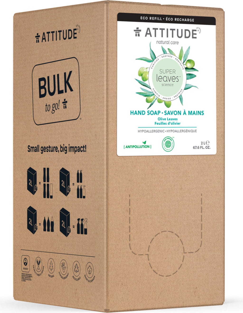 ATTITUDE  Super Leaves Hand Soap Olive Leaves, 2 l