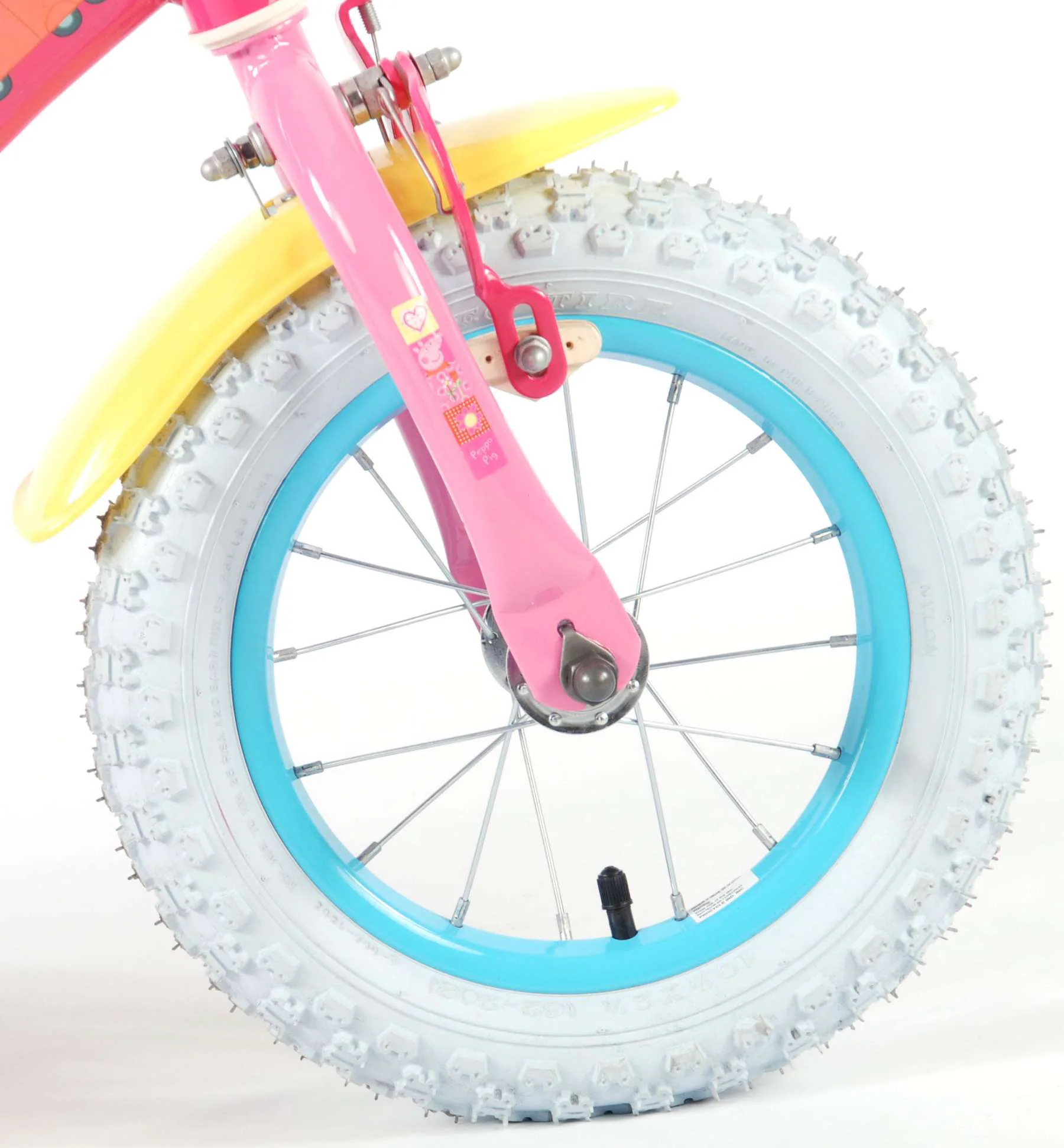TPFSports Peppa Pig Kinderfahrrad - Mädchen - 12 Zoll - 2 Handbremsen - Pink