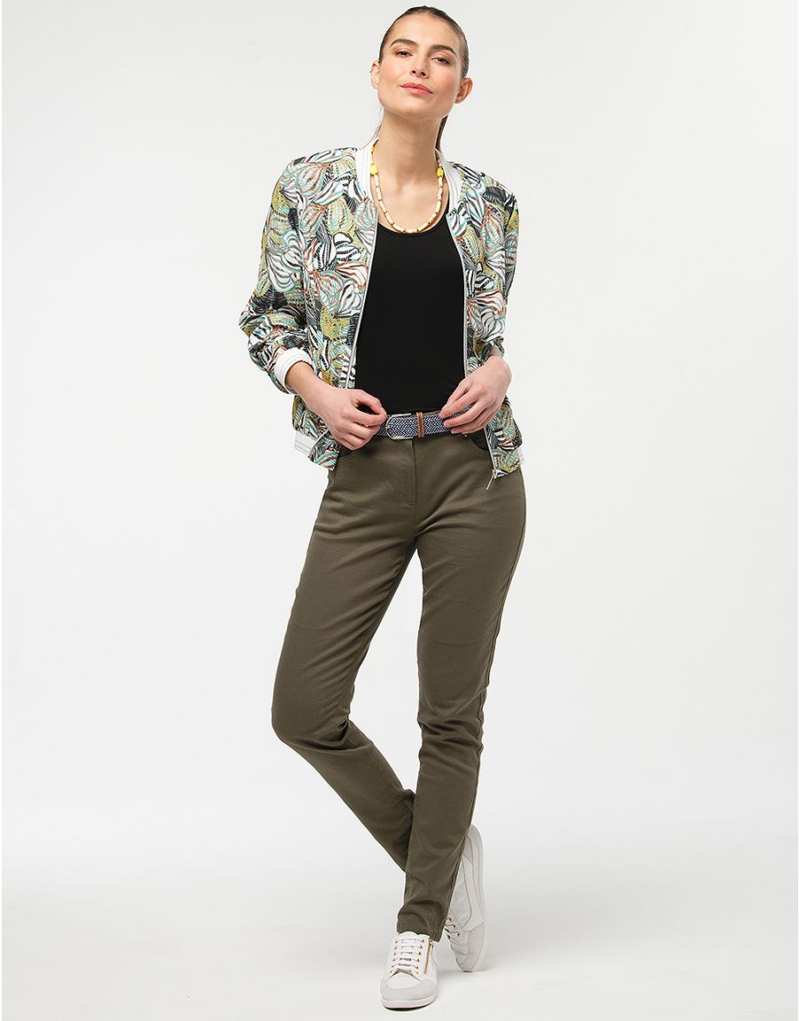 Bombers kaki à motifs