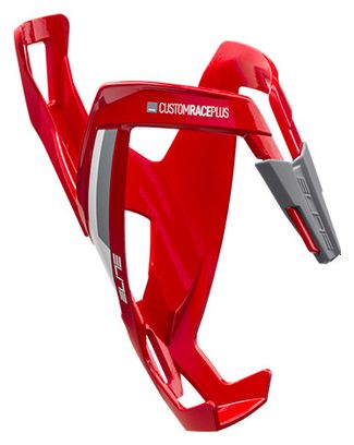 Porte-Bidon Elite Custom Race  Rouge Glossy. Blanc graphic
