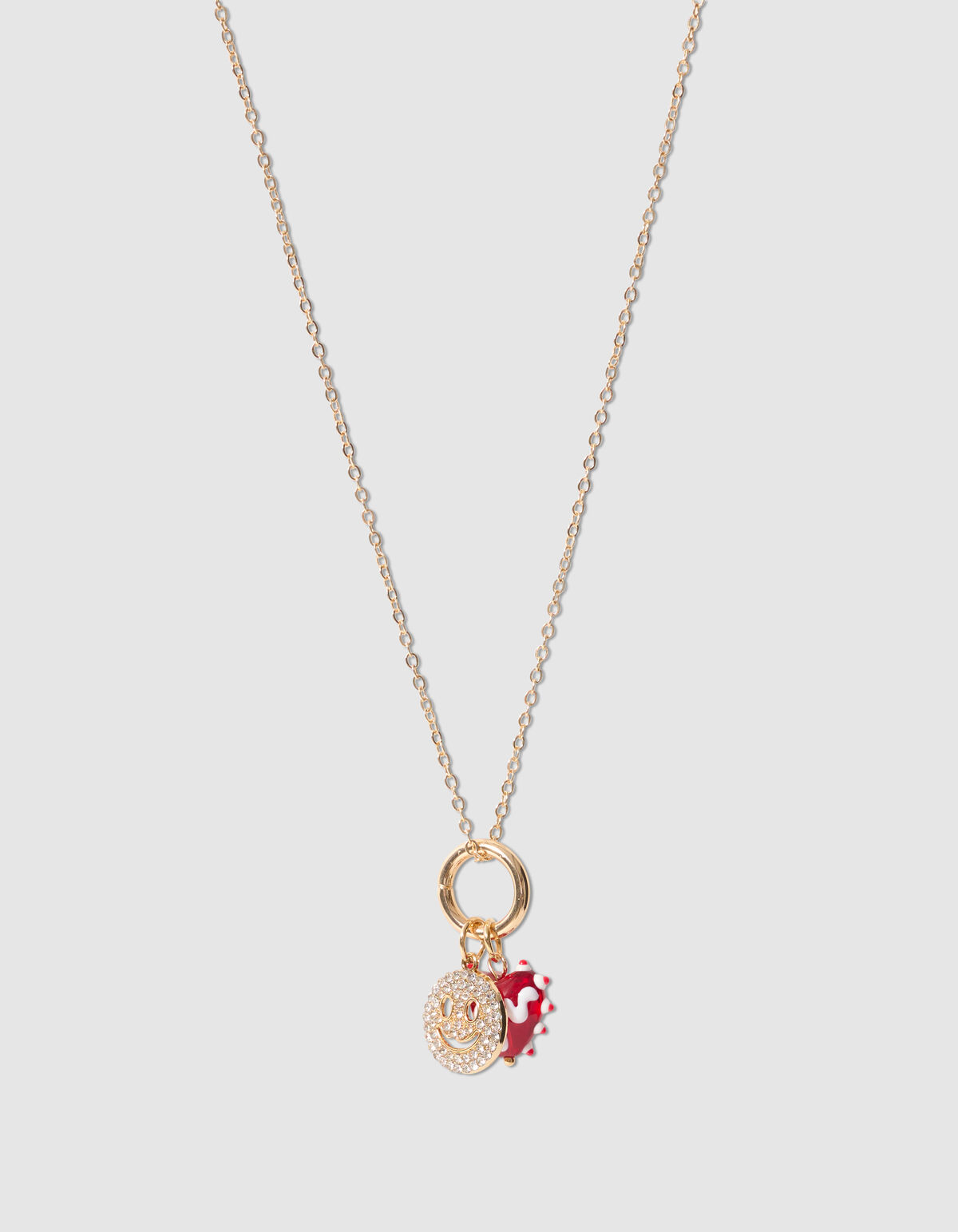 Smiley Heart Ketting Goud