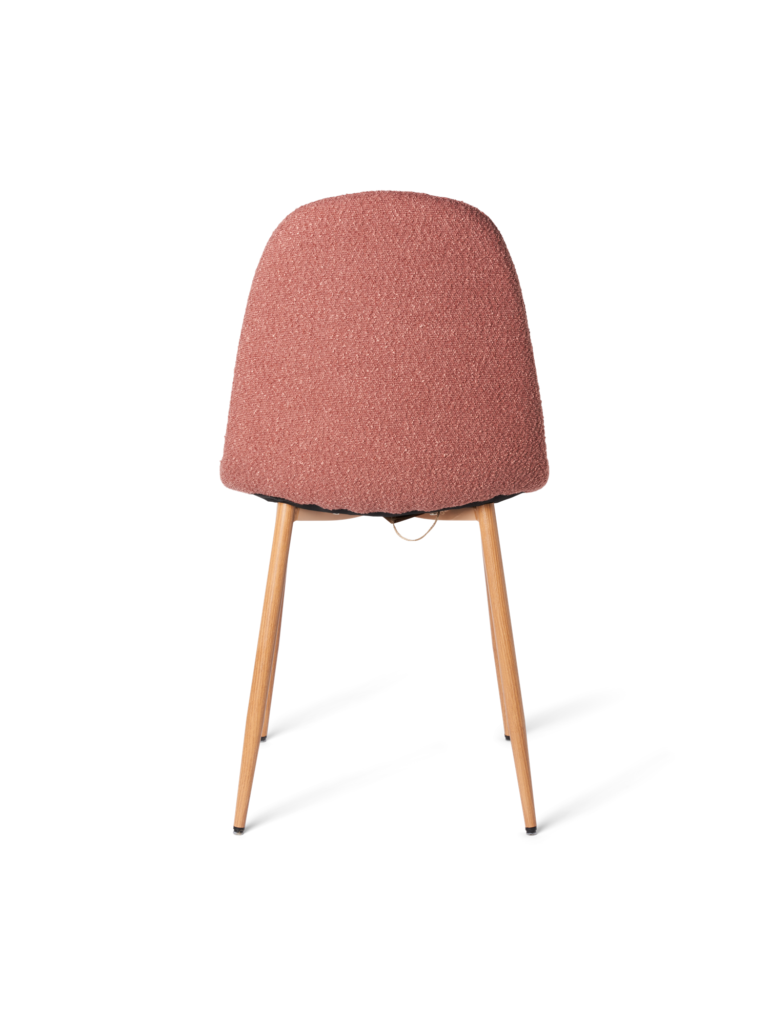 Stol i boucléstof | Polyester/stål/polyurethan. 40,5 x 44,5 x 89/48,5 cm. | Rose