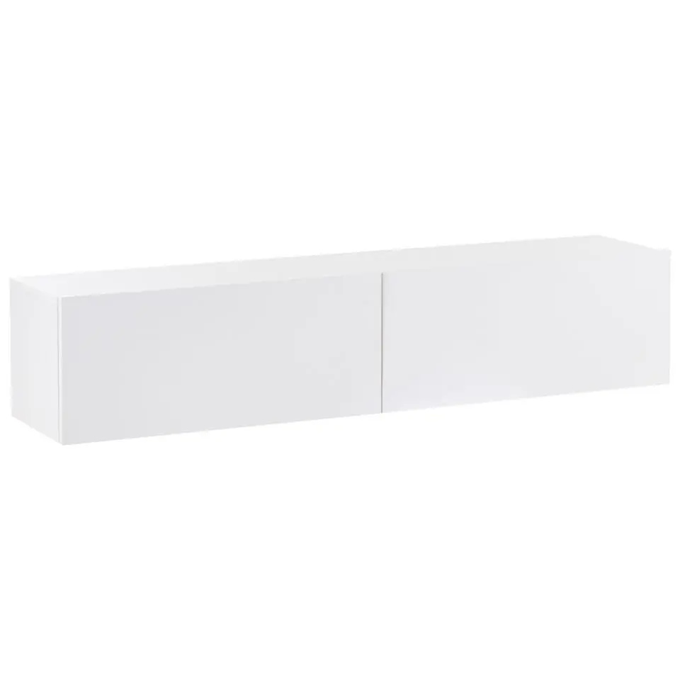 GLADSTONE - Wandgemonteerd TV-meubel - Wit - 140 cm - Vezelplaat