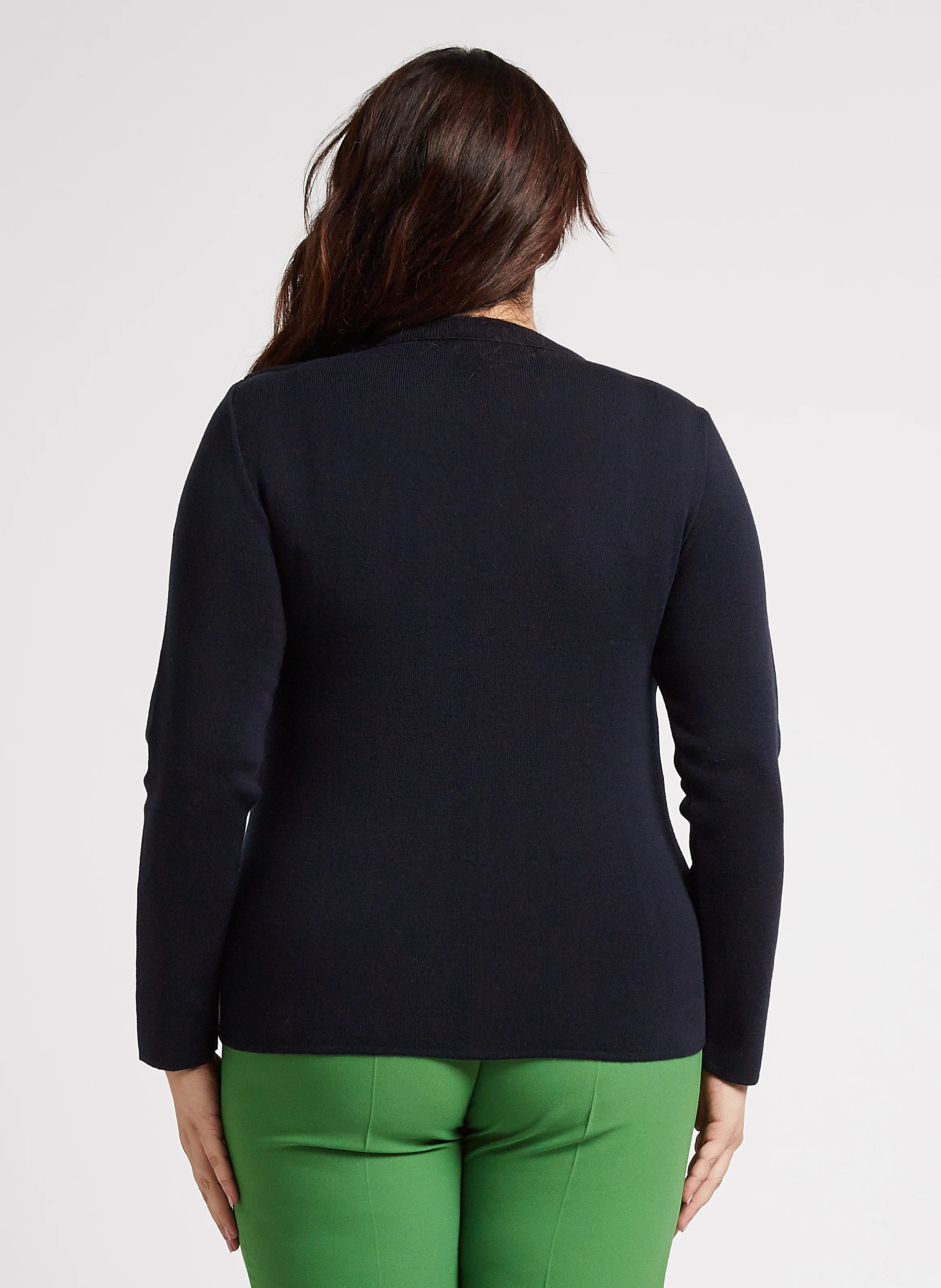 BRIAC - Pull col rond rayé en laine | Bleu