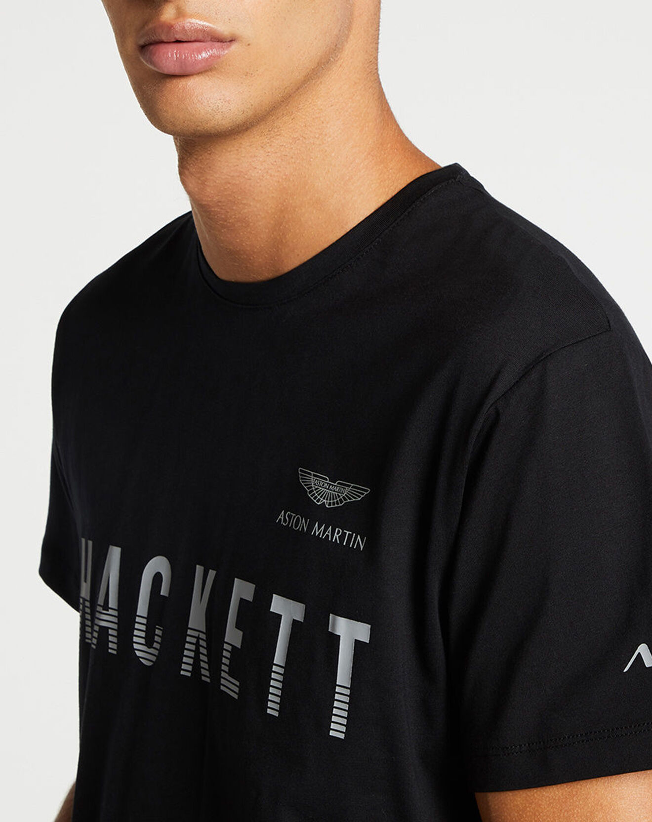 Hackett London T-Shirt Logo Aston Martin Racing noir