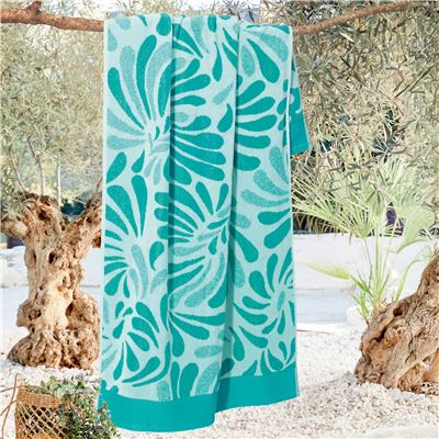 Drap de plage éponge velours