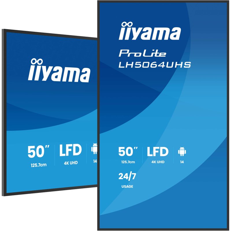 iiyama LH5064UHS-B1AG Écran d'affichage dynamique Écran plat de signalisation numérique 127 cm (50