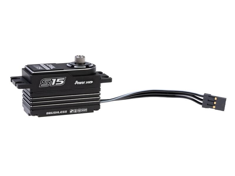 PowerHD Low Profile Servo S15 Silver 16.5 kg, 0.05s, Brushl Schnelles Digital Low Profile Servo mit Metallgetriebe