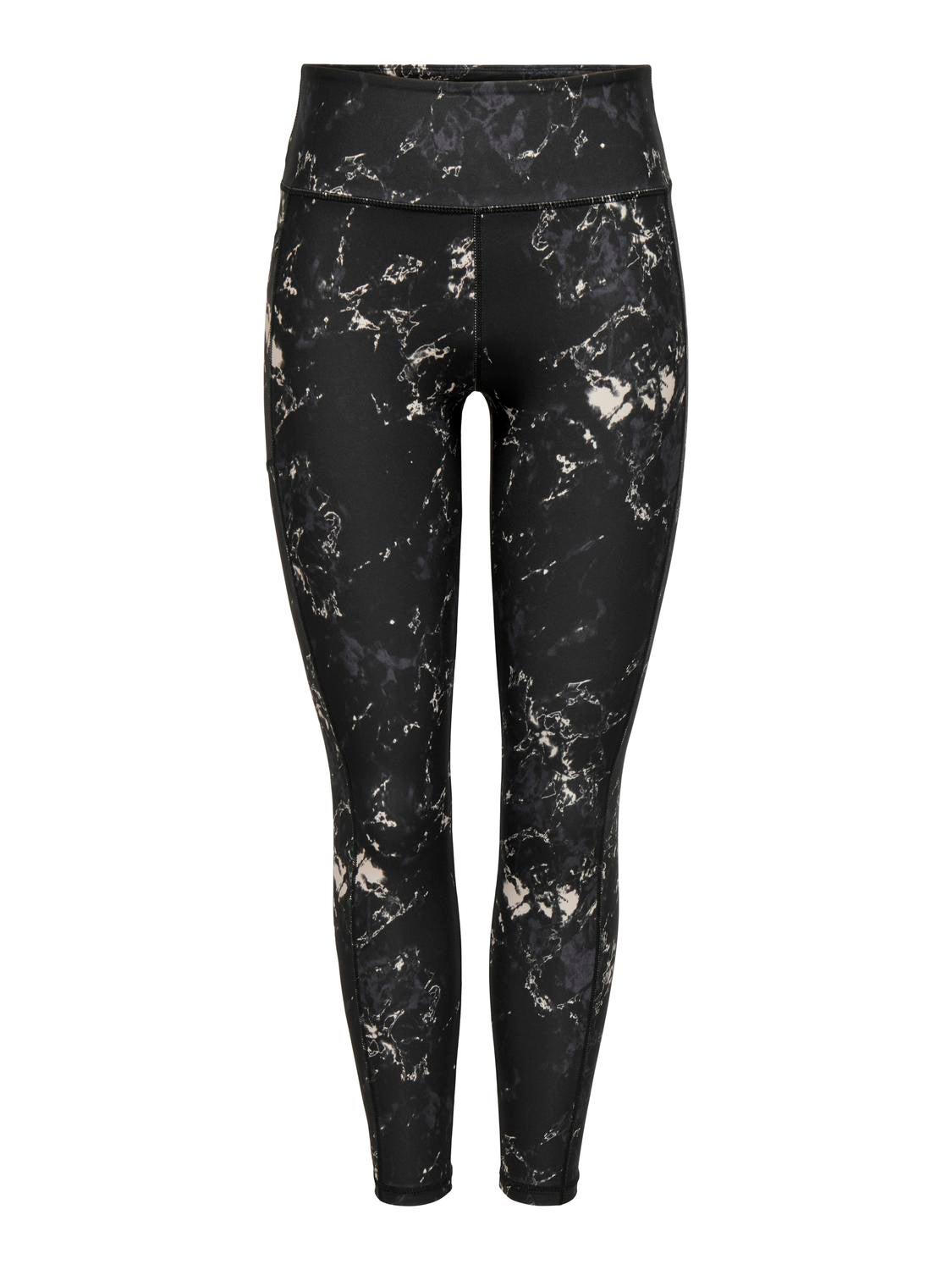 ONPRYA-2-SPACE Hohe Taille Enger Schnitt Sportleggings Black