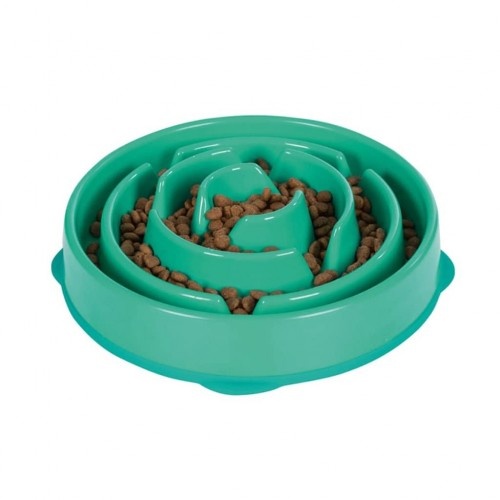 Comedouro lento para cães, verde