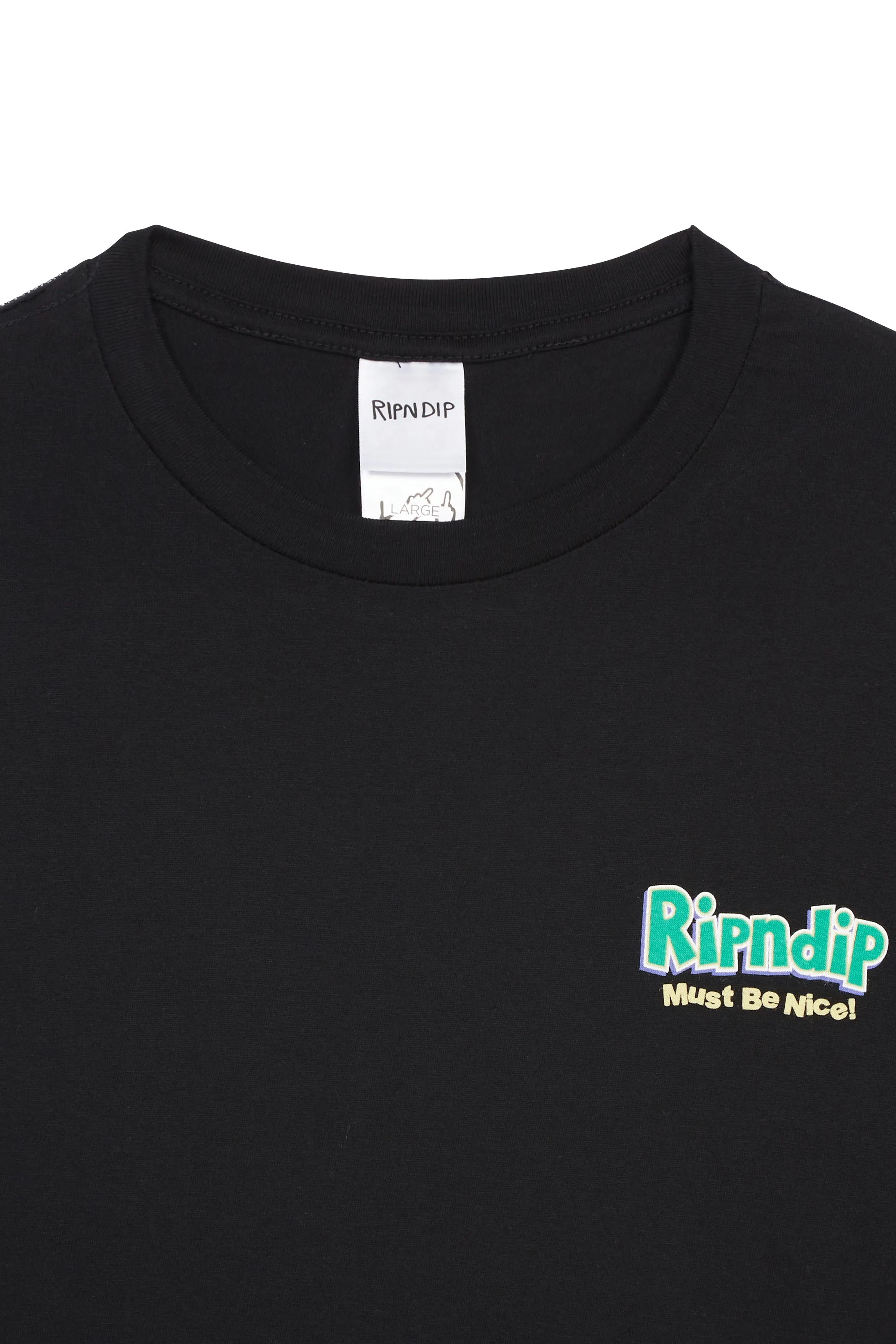RIPNDIP T-shirt sérigraphié en coton SILLY NERM Noir