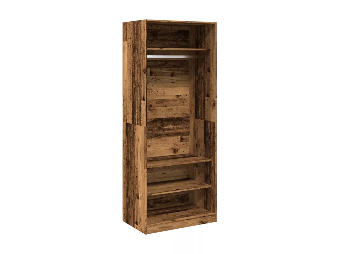 Garde-robe vieux bois 80x50x200 cm bois d'ingénierie