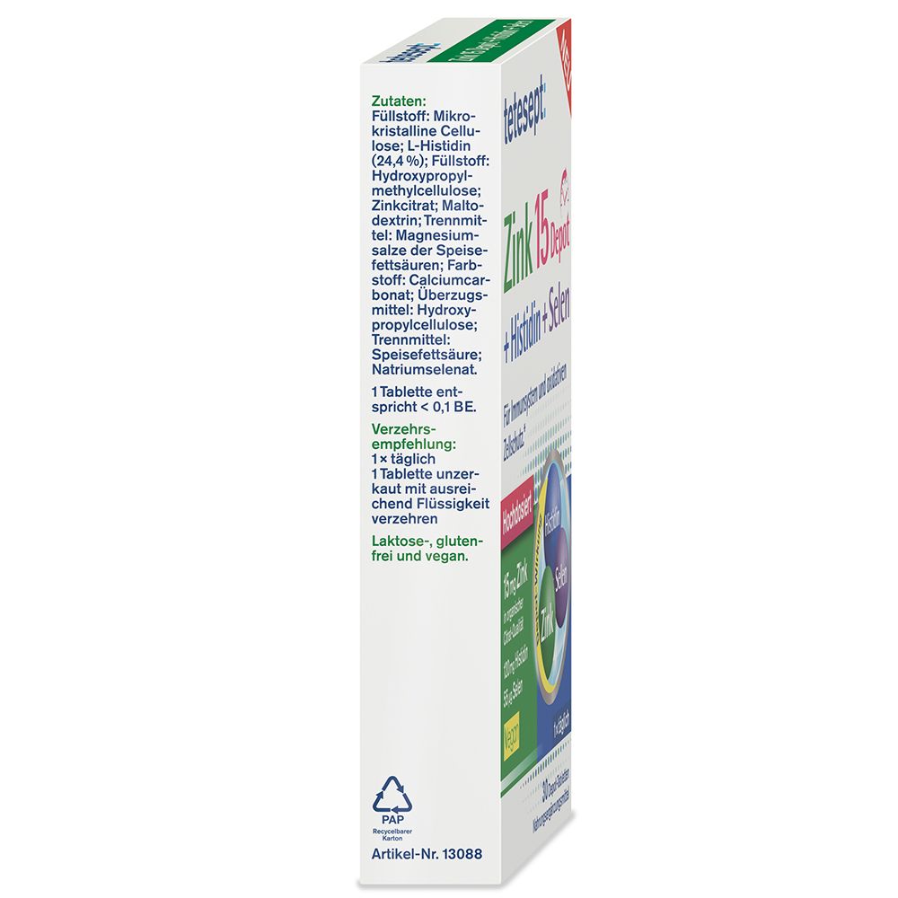tetesept® Zink 15 Depot + Histidin + Selen