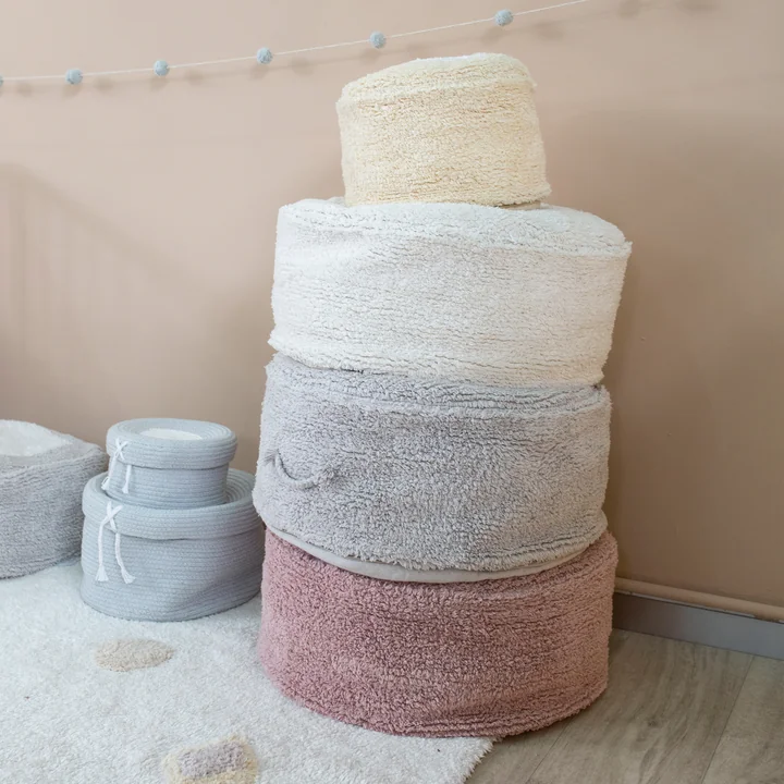 Lorena Canals - Chill Pouf, 50 x 50 cm, natur