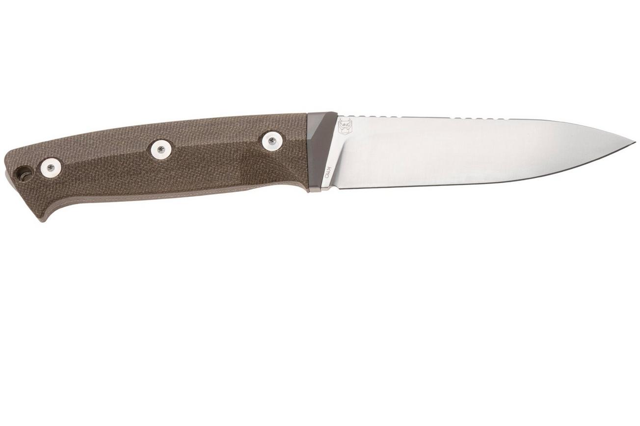 Real Steel Black Thorn 3621NM, Satin K110, Natural Micarta vaststaand mes, Ivan Braginets design
