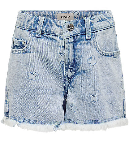 Kids Only Shorts - KogRobyn - Hellblauer Denim/Schmetterling