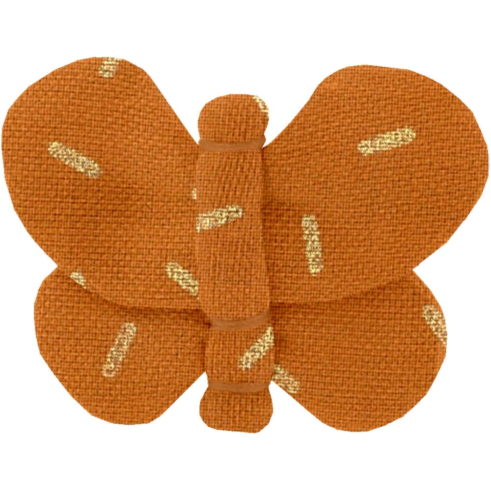 Barrette Petit Papillon Paille Dorée Caramel
