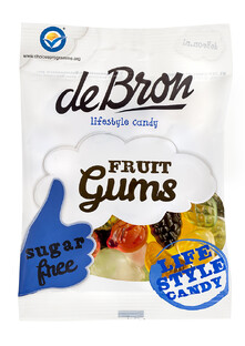 de Bron Fruit Gums Suikervrij 100GR