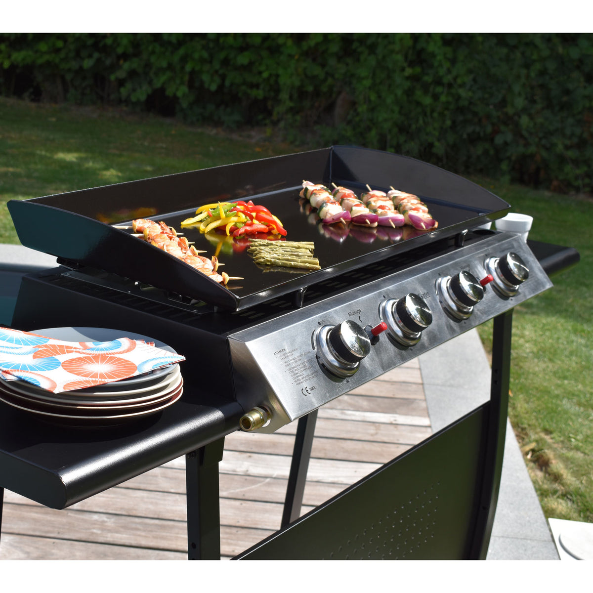 Plancha au gaz VALENCIA - 4 brûleurs 10kW Happy Garden