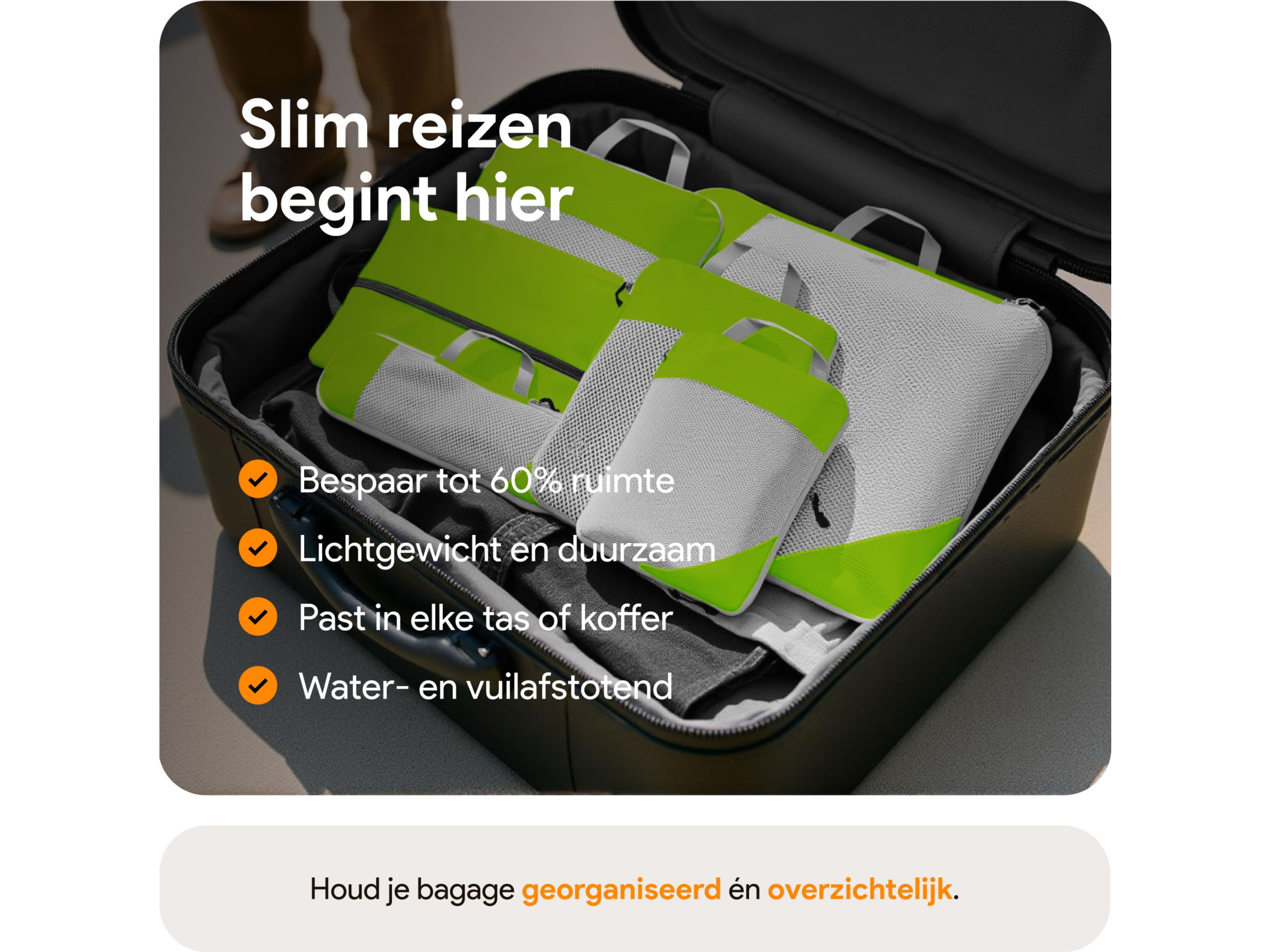 Thousandtravelmiles Green Packing Cubes - Set van 6