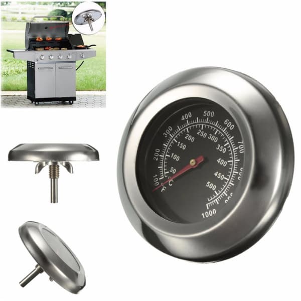 Analogt grilltermometer i rustfrit stål