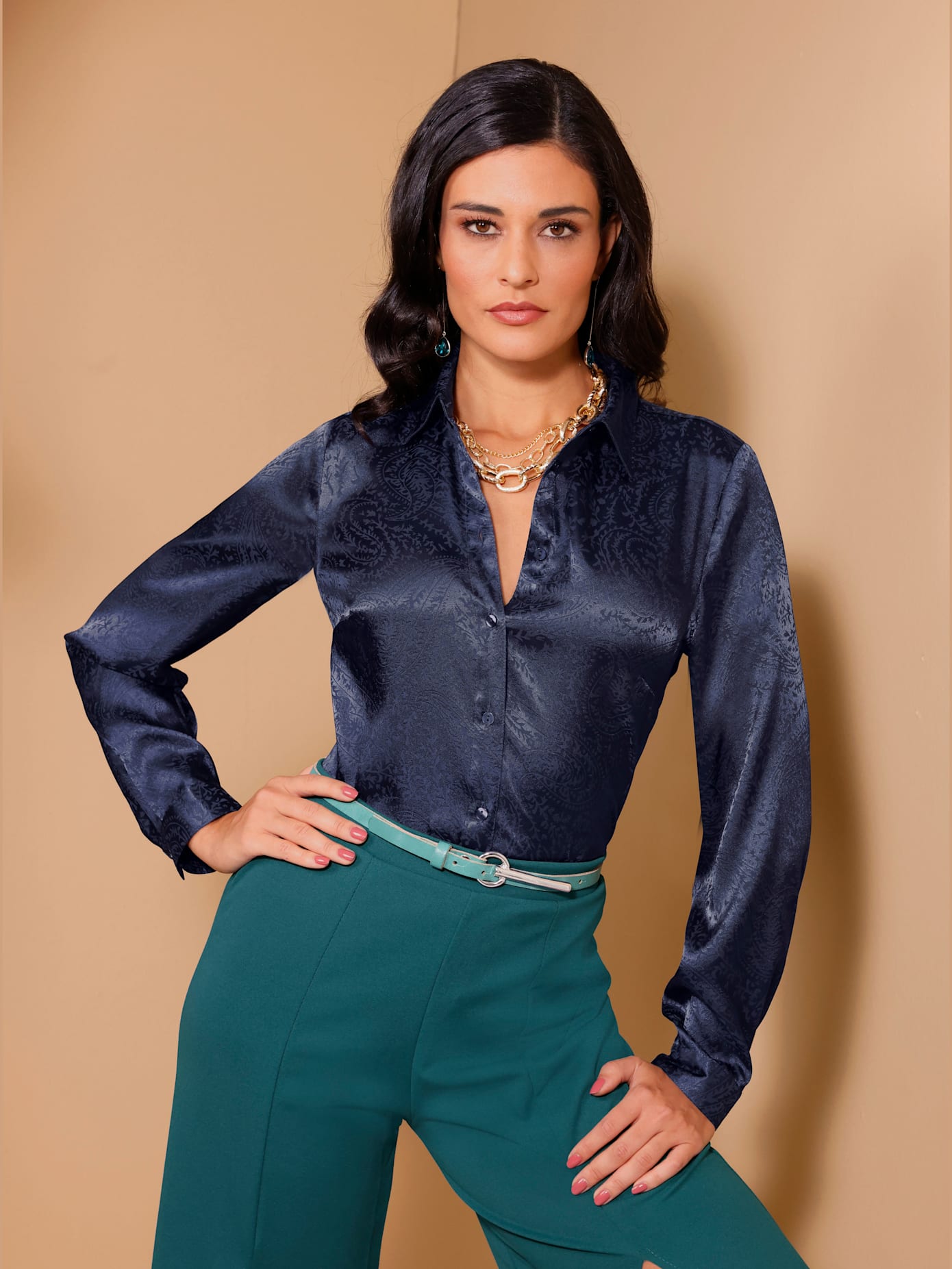 Chemisier joli motif jacquard