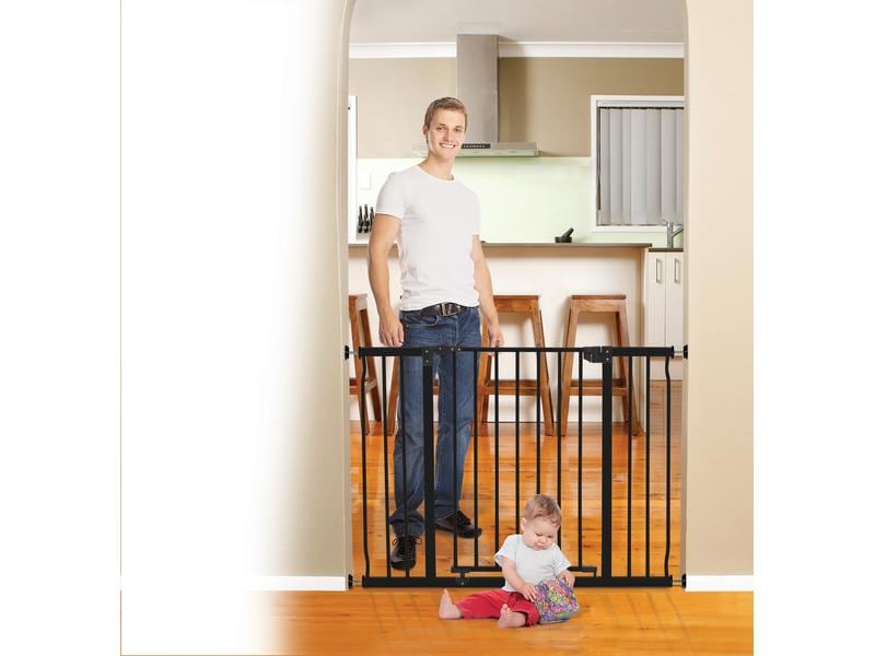 DREAMBABY Türschutzgitter Liberty Xtra wide 99 - 105.5 cm Extra breites Metall-Gangschutzgitter zum Einklemmen