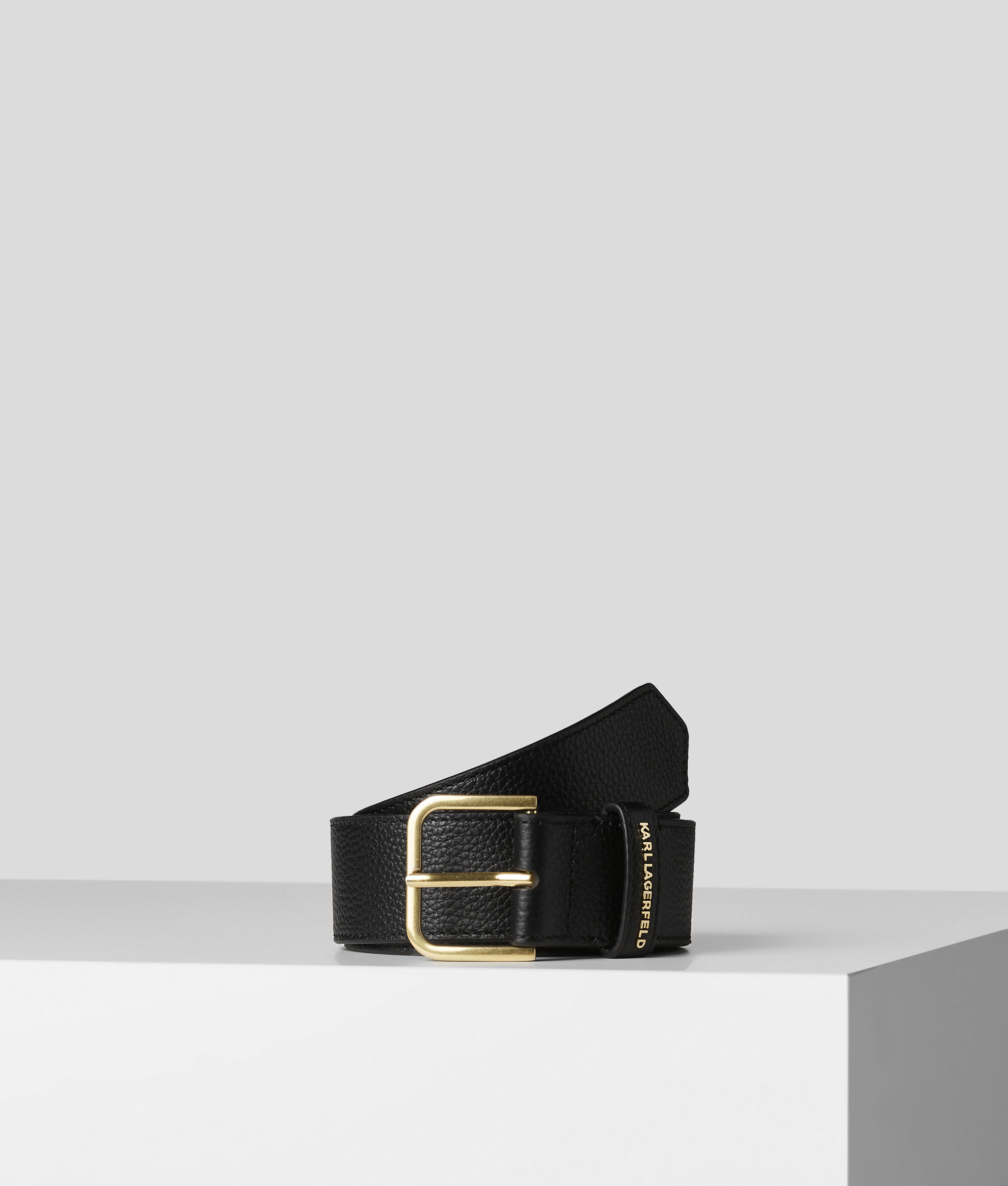 CEINTURE K/ESSENTIAL EN CUIR GRAINÉ MEDIUM