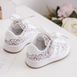 White unicorn sneakers