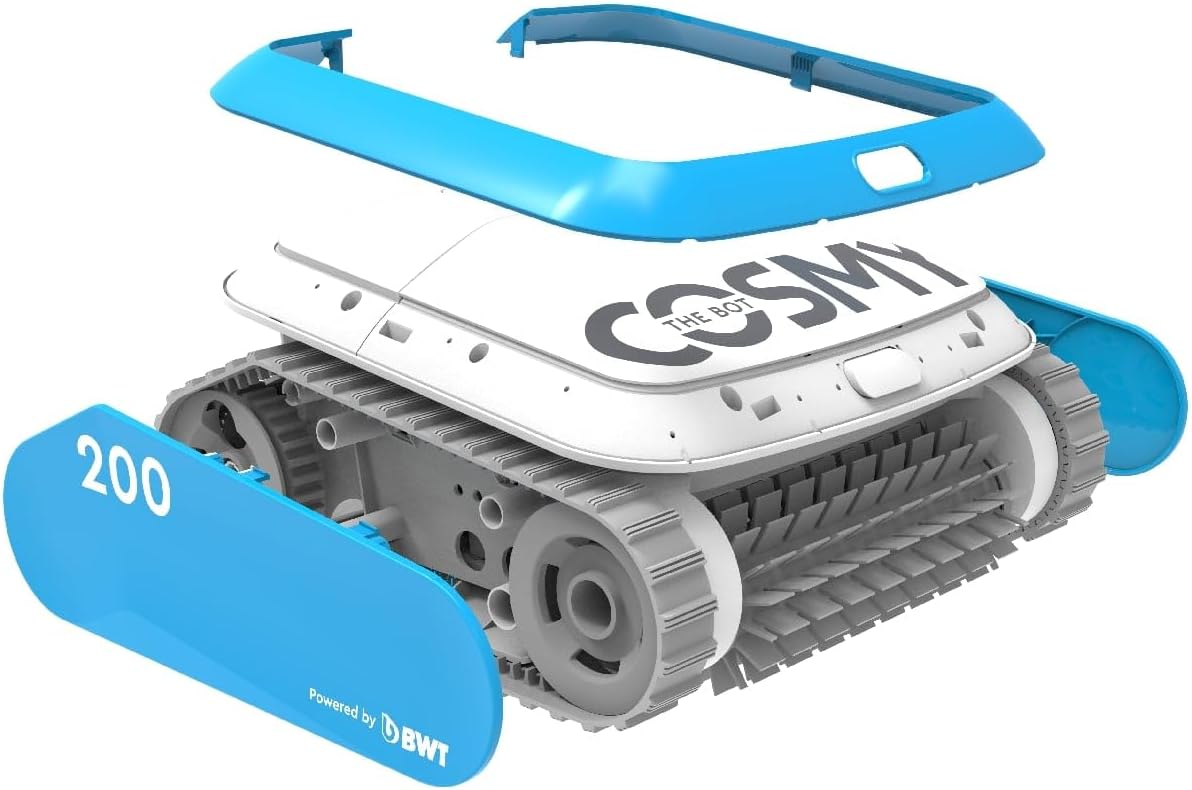 BWT Poolroboter Cosmy 150 | besonders Leicht & Kompakt | für Pools mit Einer Länge bis zu 10 m | Zuverlässige Reinigung von Boden, Wand & Wasserlinie | 16m Kabellänge | Poolsauger