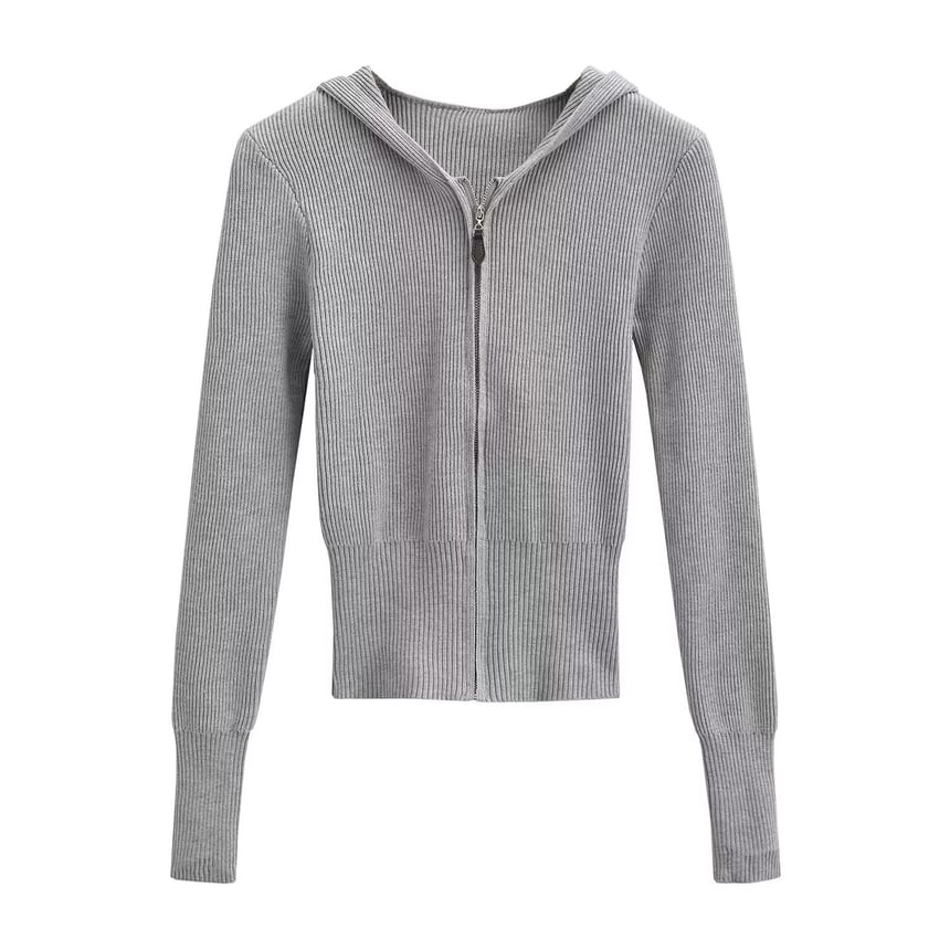 Morhan - Effen vest met capuchon en rits