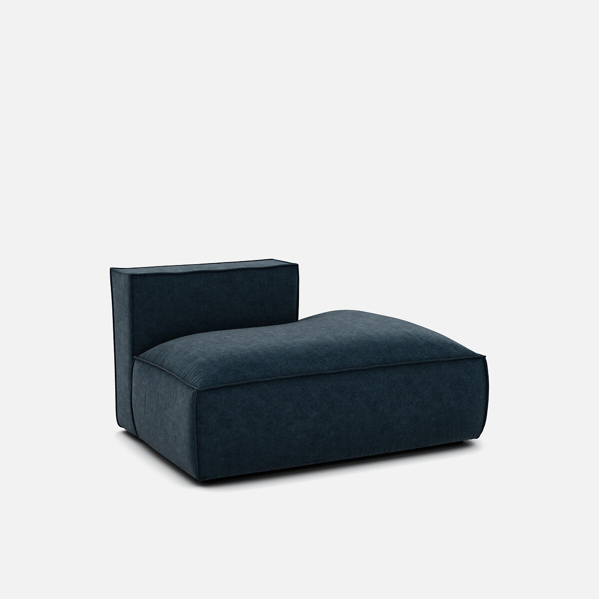LA REDOUTE INTERIEURS<br>Sofá lounge, direito, veludo texturizado, Seven