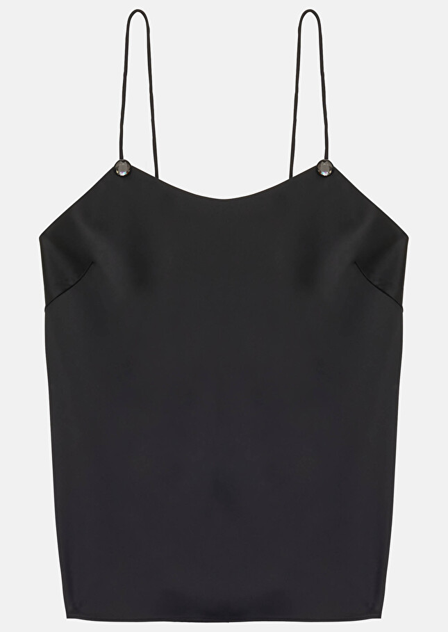 Top Tessnoir en satin fluide