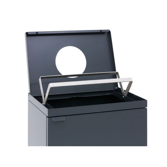 Afvalbak met inwerpopening 95 liter Bica 856 Antraciet Model VB195442 (8713631195442)