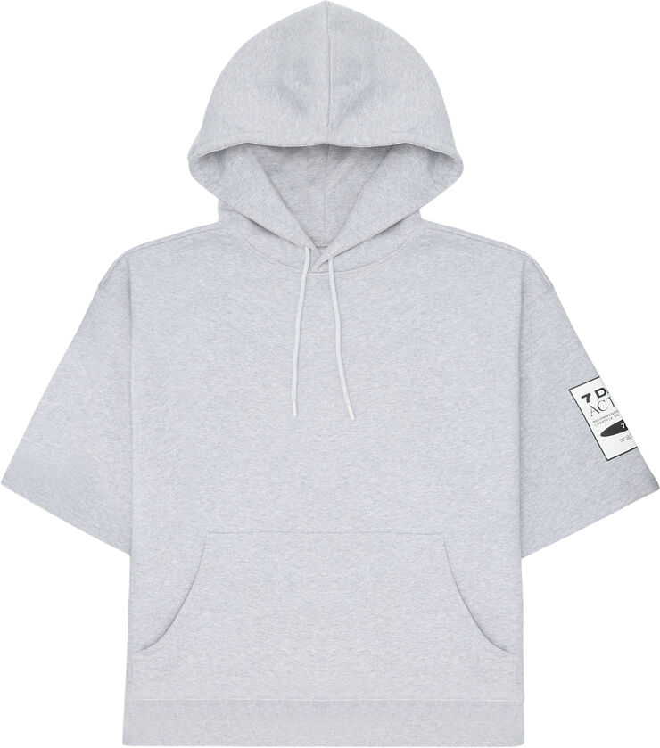7 Days Active Organic Short Sleeve Hoodie 022 heather grey