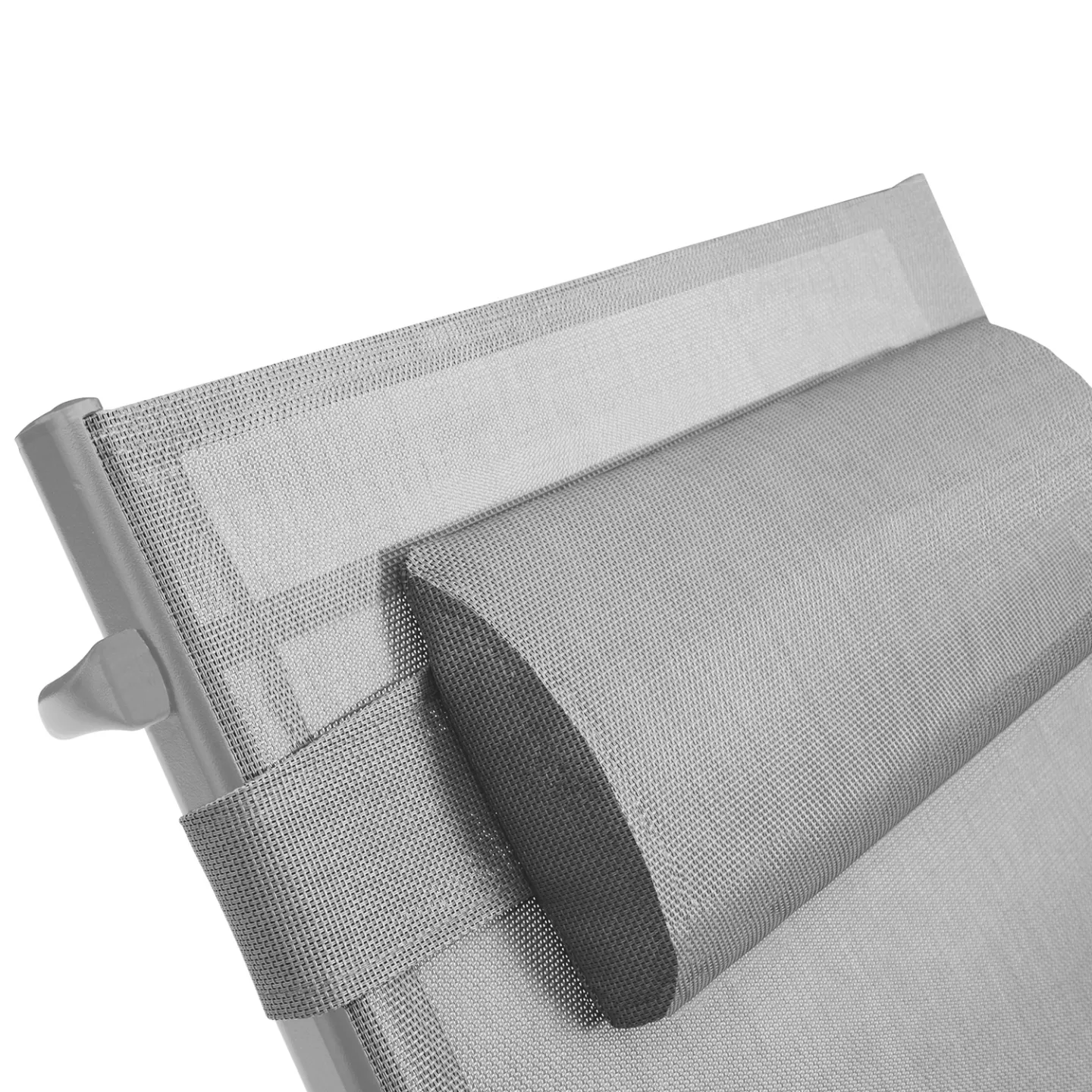 Lot de 2 transats de jardin inclinables en aluminium COZUMEL gris clair avec roulettes