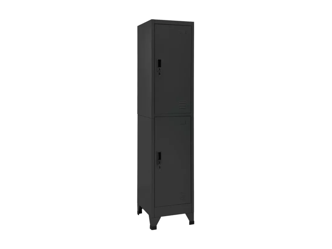 Armoire à casiers Anthracite 38x45x180 cm Acier