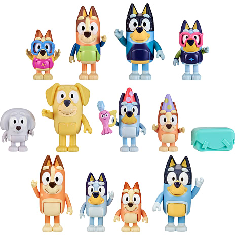 Bluey figurer 4-pak